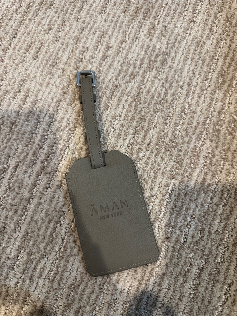 AMAN NYC Leather Luggage Tag